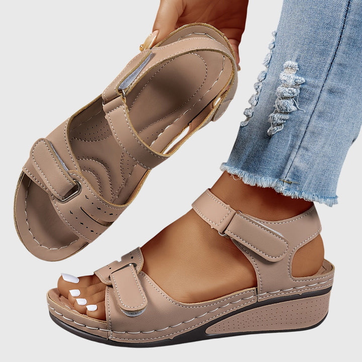 Jasmine | Double Strap Wedge Sandals