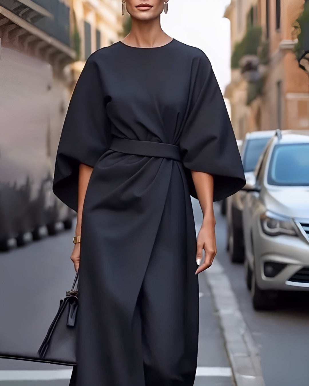 Lissey™ | Minimalist Belted Luxe Dress