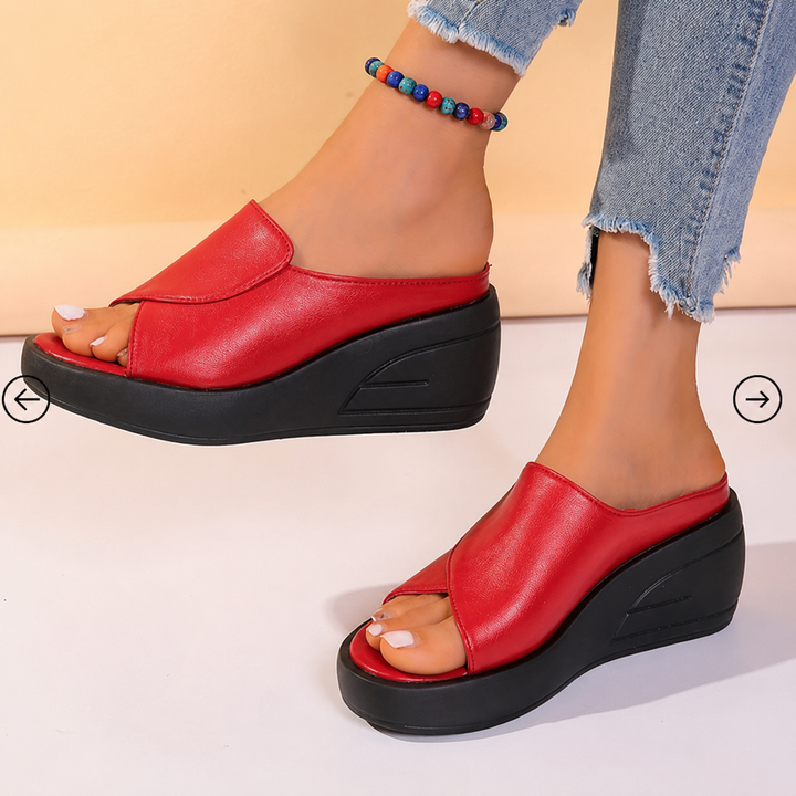 Celine | Comfort Slip-On Wedge Sandals