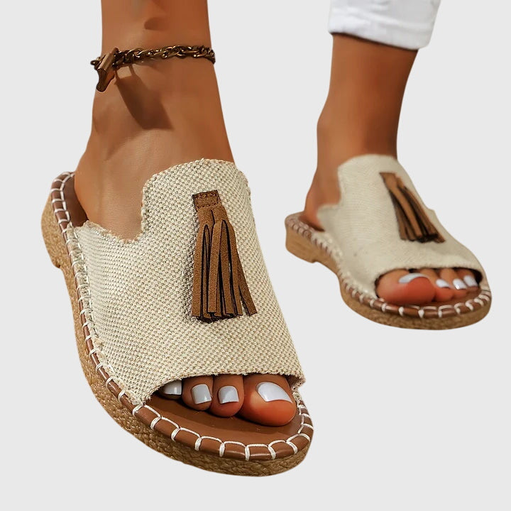 Hadley | Bohemian Tassel Slide Sandals