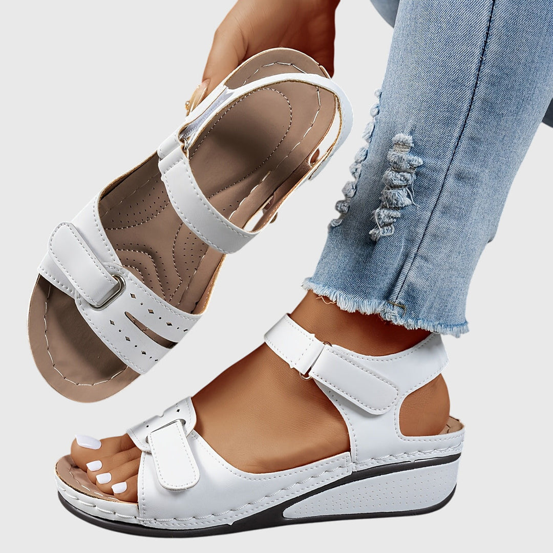 Jasmine | Double Strap Wedge Sandals