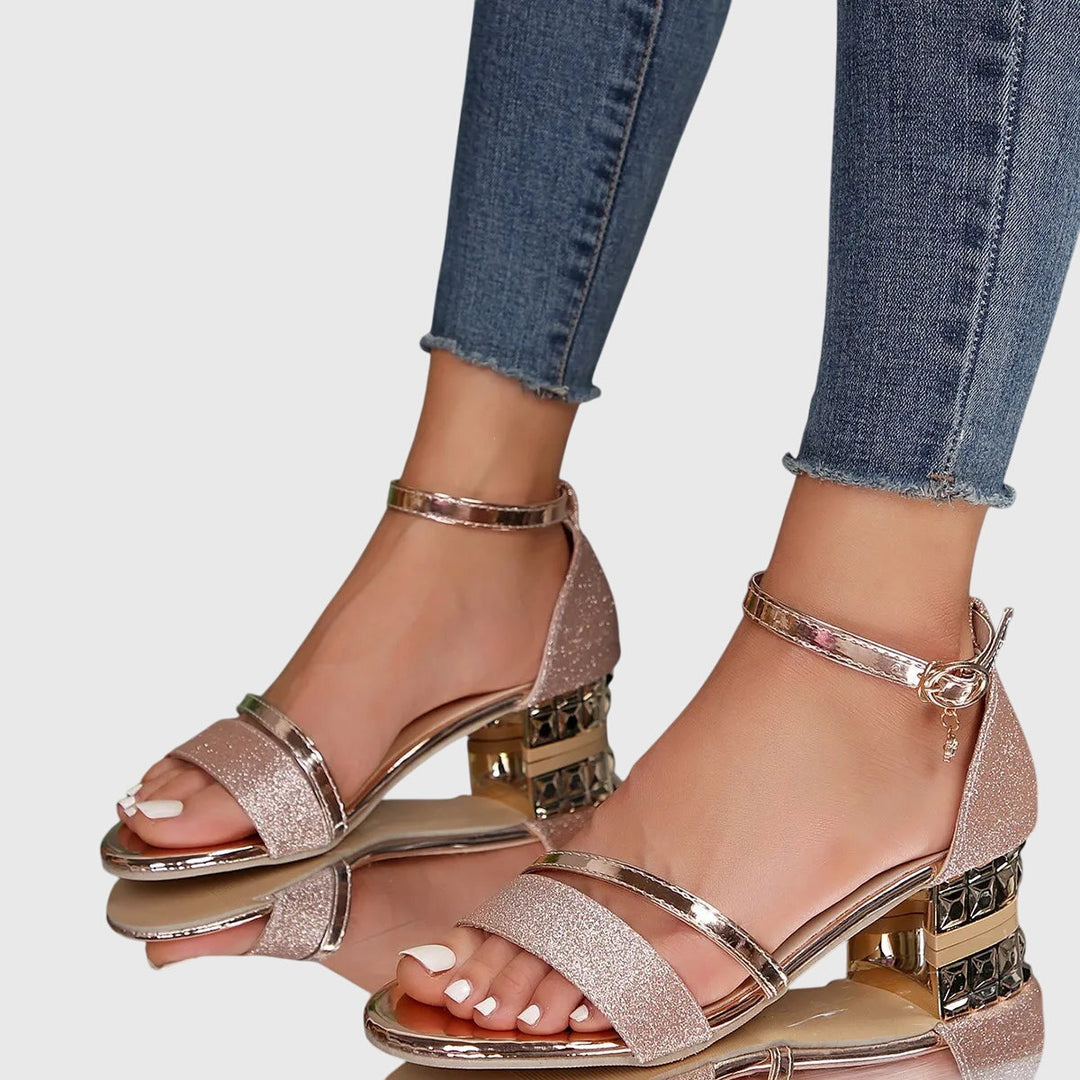 Alison | Comfort Heeled Sandals with Ankle Strap