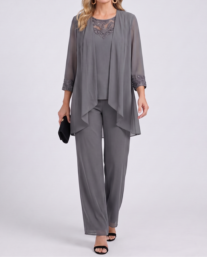 Eleanor™ | Flowing Jacket &amp; Wide-Leg Pant Set