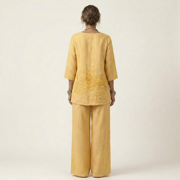 Jenneth | Tunic Top &amp; Wide-Leg Pants Set