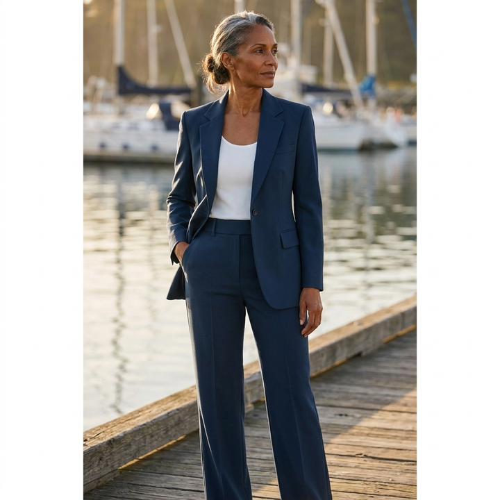 Women’s Two-Piece Tailored Suit with Blazer and Trousers