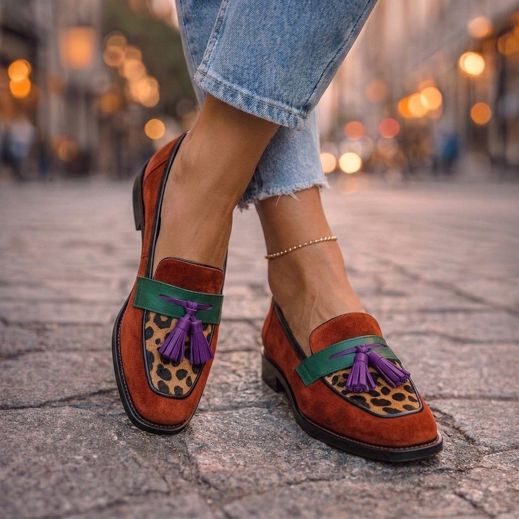 Noemi | Square-Toe Fringed Loafers