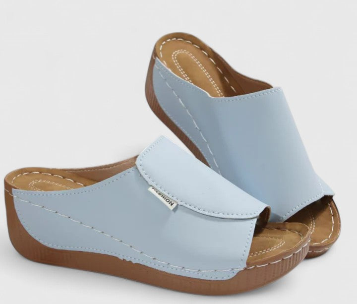 Celestine | Minimalist Wedge Slide Sandals