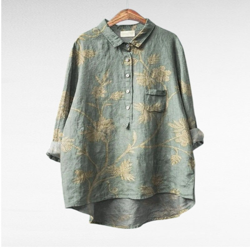 Cecily | Painterly Floral Blouse