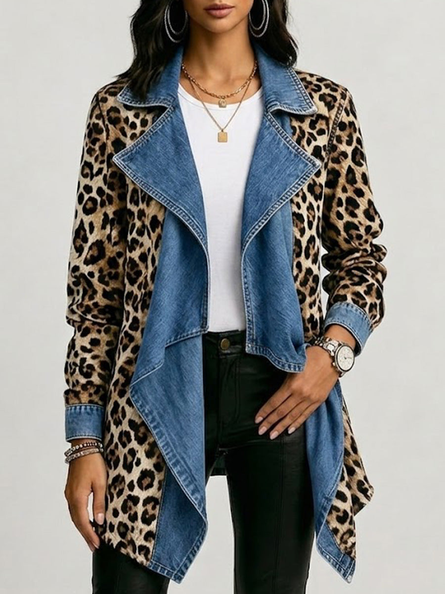 Sherilyn™ | Leopard Print Mid-Length Jacket