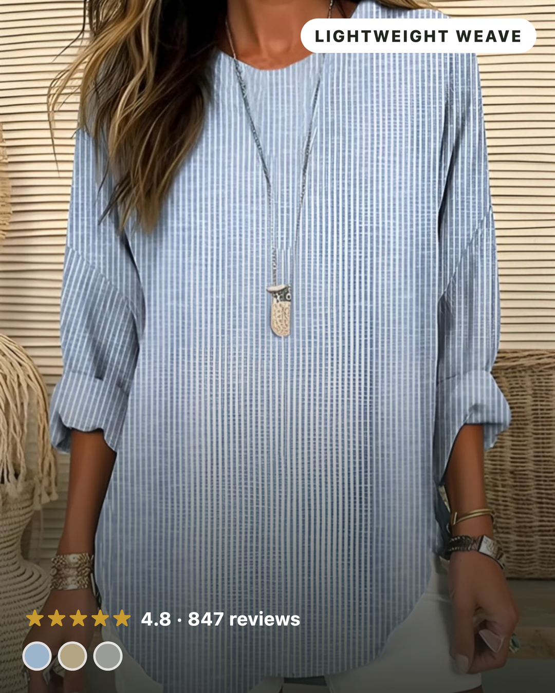 Rhea | Trendy Striped Blouse