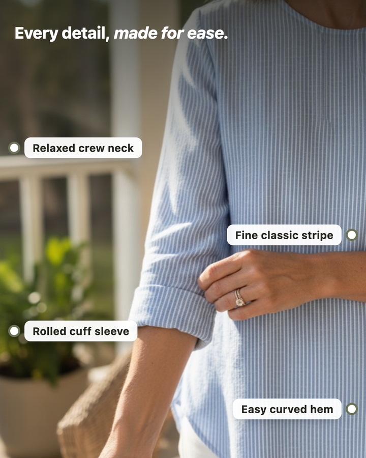 Rhea | Trendy Striped Blouse