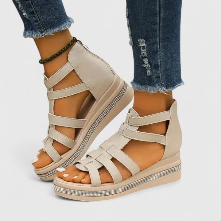 Mariah | Gladiator Platform Comfort Sandals