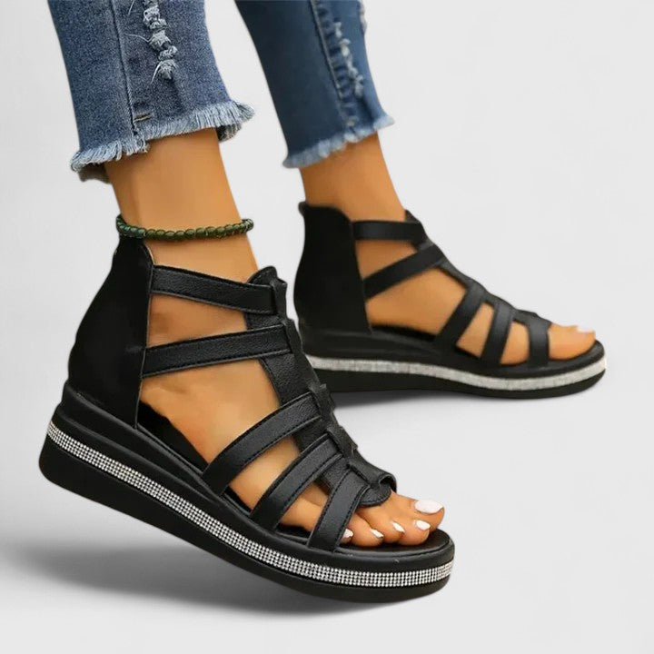 Mariah | Gladiator Platform Comfort Sandals