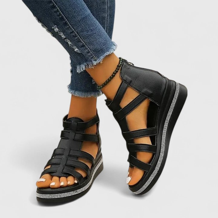 Mariah | Gladiator Platform Comfort Sandals