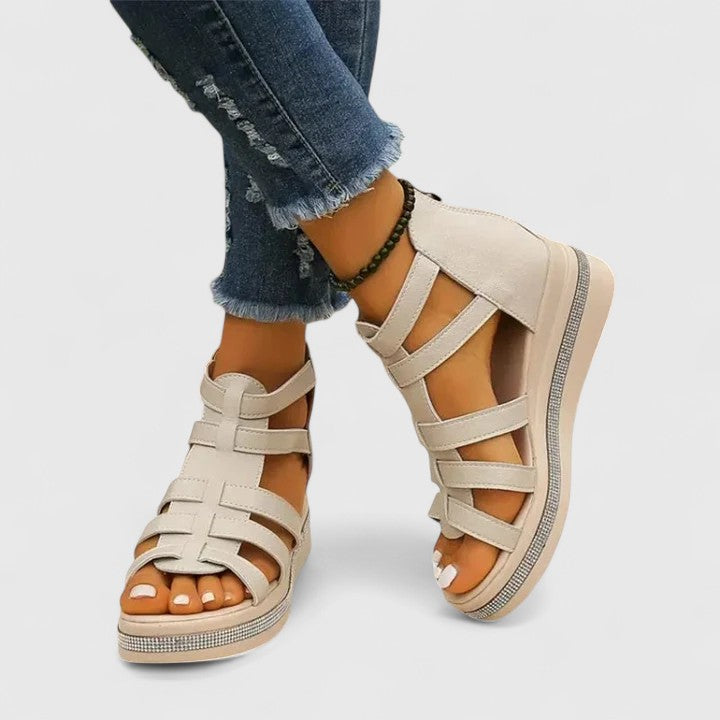 Mariah | Gladiator Platform Comfort Sandals