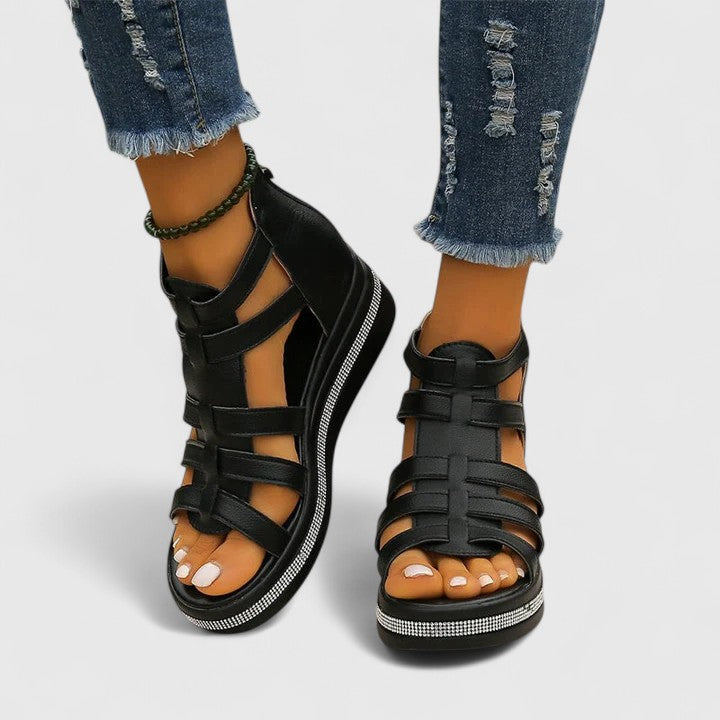 Mariah | Gladiator Platform Comfort Sandals